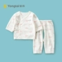 Quần áo trẻ sơ sinh Tongtai đồ lót kimono cho bé sơ sinh 0-3 tháng áo sơ mi quần hai dây - Quần áo lót đồ bộ cho bé gái 1 tuổi