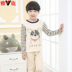 Đồ lót trẻ em Yalu nhiệt cộng với nhung dày đặt đồ lót trẻ em trai và gái cổ tròn quần áo trẻ em mùa thu lớn đồ bộ cho bé Quần áo lót