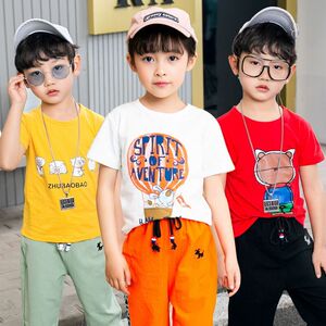童装男童女童全棉夏季款套装2020新款中大童儿童运动短袖帅气韩版