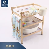 Пеленальный столик для новорожденных, кроватка, массажер, система хранения из натурального дерева