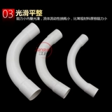 Проволочная трубка из ПВХ, большая дуга, 90 градусов Большая дуга, изгибающая головка, изогнутые электрические дренажные аксессуары луны