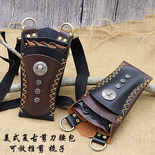 Горячий новый стиль ретро -ножницы для ножницы для волос салон Стрижка Стрижка для волос Стилист Стрилист Стрижка Сумка для толчка наплечника Сумка для плеча