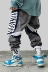 Guochao khâu màu tương phản quần yếm quần lỏng hip hop quần chức năng Harlan xà chân quần Jiye nặng làm việc quần thủy triều
