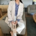 A7seven tính khí thường phù hợp với nữ 2018 mùa xuân chic Hàn Quốc phiên bản của một hoang dã một nút lỏng mỏng áo khoác măng tô nữ Business Suit
