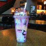 Starbucks, летний розовый динамичный блестящий пластиковый стакан, 2018