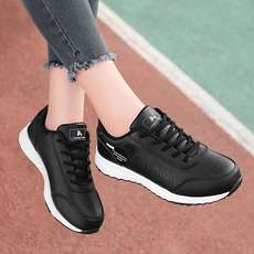 Энергичный обувь 春秋季中老年健步鞋中年妈妈运动鞋女皮面软底防滑休闲旅游跑步鞋 OTHER