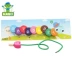 Đầy màu sắc chuỗi dây xây dựng con sâu bướm con số trẻ sơ sinh giáo dục mầm non giảng dạy hỗ trợ đồ chơi bằng gỗ đồ chơi khác 3 tuần