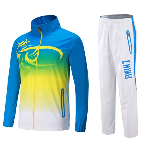 Детский демисезонный лонгслив для бадминтона, нарукавники, теннисный комплект подходит для мужчин и женщин для настольного тенниса, штаны, футбольная форма, куртка