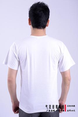 Người đàn ông trung niên cộng với phân bón XL nam mùa hè trung niên của nam giới cotton ngắn tay T-Shirt nửa tay áo cotton cũ áo sơ mi Cực lớn