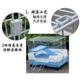 Lejia Rabbit Cage Pet голландская свинина, шахтная шахтная кошачья кролика клетки с двойным слоем роскошной ящики Большая анти -сполу