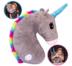 Unicorn xe con dây an toàn vai gối gối gối trẻ em đồ chơi sang trọng gối ngủ in nổ - Đồ chơi mềm tro choi tre em Đồ chơi mềm