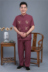 Phù hợp với mùa hè người đàn ông trung niên của Tang phù hợp với bông và vải lanh ngắn tay áo sơ mi Trung Quốc phong cách ông nội kích thước lớn của nam giới trang phục dân tộc Trang phục dân tộc