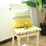 Оригинальный желтый скандинавский современный стульчик для кормления, подушка, из хлопка и льна
