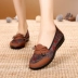 Old Bắc Kinh giày vải giày duy nhất của phụ nữ polyurethane đáy phẳng không trượt chịu mài mòn giày mẹ thở trung và cũ giày thấp giày nike nữ Giày cắt thấp