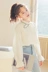 2018 đầu mùa thu mới cao đẳng gió dài tay áo sơ mi nữ Hàn Quốc phiên bản của nhỏ tươi vành đai khăn cổ áo hoang dã tính khí áo sơ mi