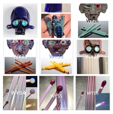 Специальное стекло 高硼硅玻璃棒 灯工琉璃硬料 变色玻璃棒 glassalchemy