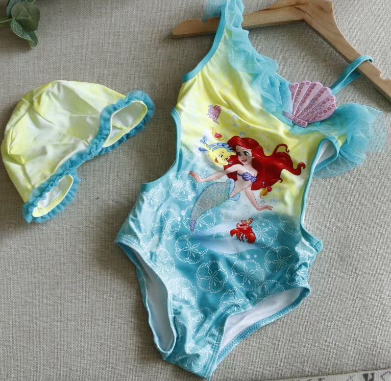 Shell MermaidOut K children Swimsuit Sweet Conjoined body hot spring Swimming suit girl The Little Princess baby Frozen Swimming suit
