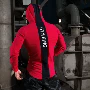 Cơ bắp thể thao tương phản Thể thao Áo len nam Anh in chữ Áo trùm đầu giản dị Áo thun chạy hoodie form rộng