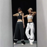 Белые спортивные весенние летние тонкие шелковые быстросохнущие штаны для отдыха, оверсайз, большой размер, свободный прямой крой