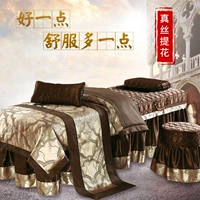 Vẻ đẹp mới bốn mảnh bìa khăn trải giường bằng cotton cotton body dầu gội massage vật lý trị liệu giường trải giường SPA lụa có thể được tùy chỉnh ra giường spa