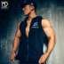 Muscledog Cơ Bắp Dog Hiệp Sĩ Đen Xu Hướng Thể Thao Cotton Vest Thể Thao Hàng Đầu Chạy Vest Phù Hợp Với Đào Tạo áo khoác the thao nam cao cấp Áo thể thao