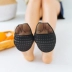 Vớ nữ mùa hè nông miệng ngón chân cái nửa vô hình thuyền socks set Nhật Bản cộng với pad trượt phần mỏng vớ ngón tay 5 cặp tất lười nam Vớ mắt cá chân