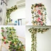 Mô phỏng hoa hồng mây hoa giả hoa nho nho hoa nhựa điều hòa không khí bao phủ tường trong nhà treo hoa trang trí quanh co - Hoa nhân tạo / Cây / Trái cây Hoa nhân tạo / Cây / Trái cây
