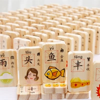 Dominoes bằng gỗ 100 Cái Khối Xây Dựng Vòng Dominoes Trẻ Em của Đồ Chơi Giáo Dục Quà Tặng Sinh Nhật đồ chơi thông minh cho bé