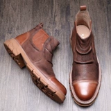 Martens, челси в английском стиле, короткие сапоги, повседневные туфли, кожаные ботинки, из натуральной кожи