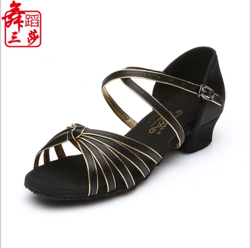 Сан Ша лето детская пятка мягкие демовые туфли демонов девочка тренировочная обувь просто латиноамериканская обувь детская девочка танцевальная обувь