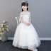 Girls Wedding Children Baby Birthday Dress Dress Snow White Váy Hoa Girl Piano Host Dress Dress - Váy trẻ em Váy trẻ em