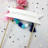 Крепковая торт Декоративный светящийся виноградный цветочный кольцо день рождения день рождения с флагом романтический и красивый флаг вставки торта