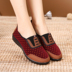Old Bắc Kinh giày polyurethane giày mẹ phẳng mềm dưới không trượt breathable phụ nữ trung niên của giày cũ thấp-top giày Giày cắt thấp