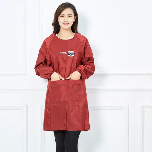 Фартук, юбка, лонгслив, модный нагрудник, водонепроницаемый комбинезон, в корейском стиле