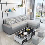 Đồ nội thất Hiện Đại Đơn Giản Đa Chức Năng Vải Sofa Giường Phòng Khách Châu Âu Sofa Vải Kết Hợp