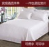 Khách sạn bộ đồ giường khách sạn bán buôn giường bông 笠 khách sạn satin dải vải lanh vẻ đẹp sọc tấm màu trắng mảnh duy nhất Khăn trải giường