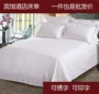 Khách sạn bộ đồ giường khách sạn bán buôn giường bông 笠 khách sạn satin dải vải lanh vẻ đẹp sọc tấm màu trắng mảnh duy nhất drap giường hàn quốc