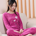 Mùa xuân và mùa hè mẹ đồ ngủ dài- tay bông và vải lanh tre bông lụa phù hợp với trung niên kích thước lớn mỏng phần dịch vụ nhà trang phục Bộ Pajama