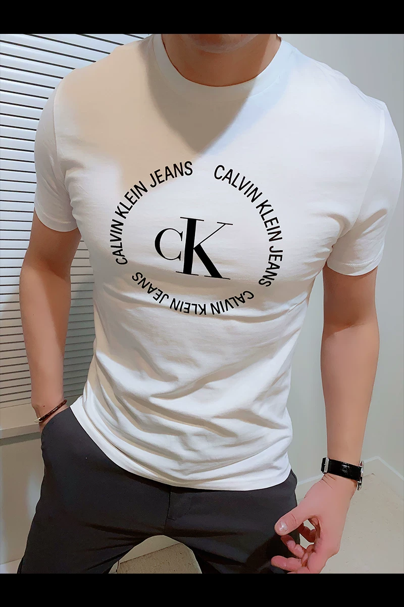 Хлопковая футболка с коротким рукавом и круглым вырезом, 2020 год, slim fit, для детей 3–8 лет