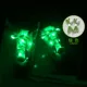 Светящиеся шнурки, зеленый свет, дайте 4 батареи CR2032