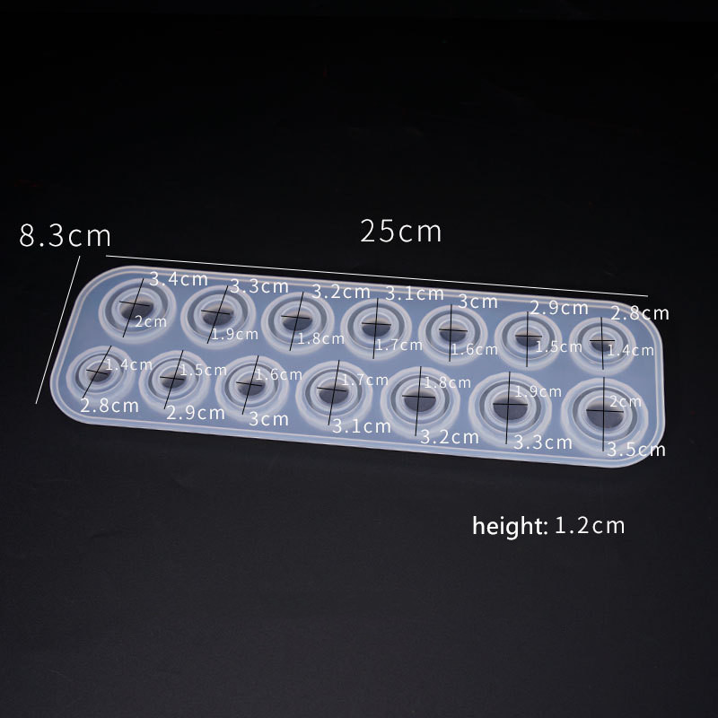 14 Case RingCool diy manual resin Crystal Glue  mould Ring Continuous mode High mirror Bright surface silica gel mould