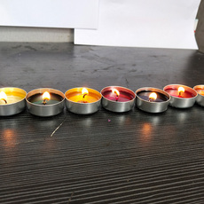 Свеча 4小时8小时24小时七彩酥油灯无烟供灯蜡烛油灯生日莲花灯