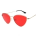 Net con dấu đỏ buồm với kính mắt mèo tam giác châu Âu và Mỹ punk retro kính râm đỏ đại dương