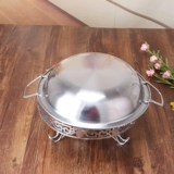 Столковое винное пламя из нержавеющей стали Storne Hotel Buffet Small Hot Pot Commercial Platform Wide Bid Patch Pot Wine Wood Furnace