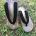Dép đi bè của nam giới người đàn ông Nhật Bản của flat đầu vuông giày gỗ mùa hè board dép giày thủy triều Dép
