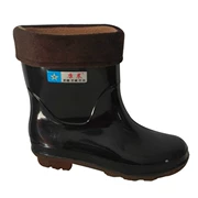 Giày nam mùa đông cộng với nhung đi mưa ống ngắn cộng với cotton ấm mưa đi mưa lạnh ấm chống trơn trượt không thấm nước
