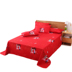Lớn màu đỏ tấm đám cưới mảnh duy nhất sanding dày 1.8 2.0 mét giường tăng gấp đôi đám cưới lễ hội sheets Khăn trải giường