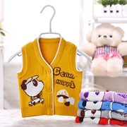 Đặc biệt hàng ngày mùa xuân và mùa thu bé vest cotton vest vai nam giới và phụ nữ bé áo len áo len cardigan sơ sinh vest