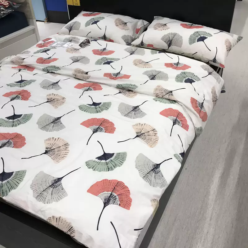 IKEA IKEA Tssea Pure Cotton Cotton Cotton Leaf Quilt and Pillow Case (No Sheets) Domestic Purchasing