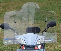 Của phụ nữ xe máy kính chắn gió mùa hè mới nhấp nháy board pin trong suốt dày pc glass bìa phổ xe đạp phía trước 	kính chắn gió xe máy sh